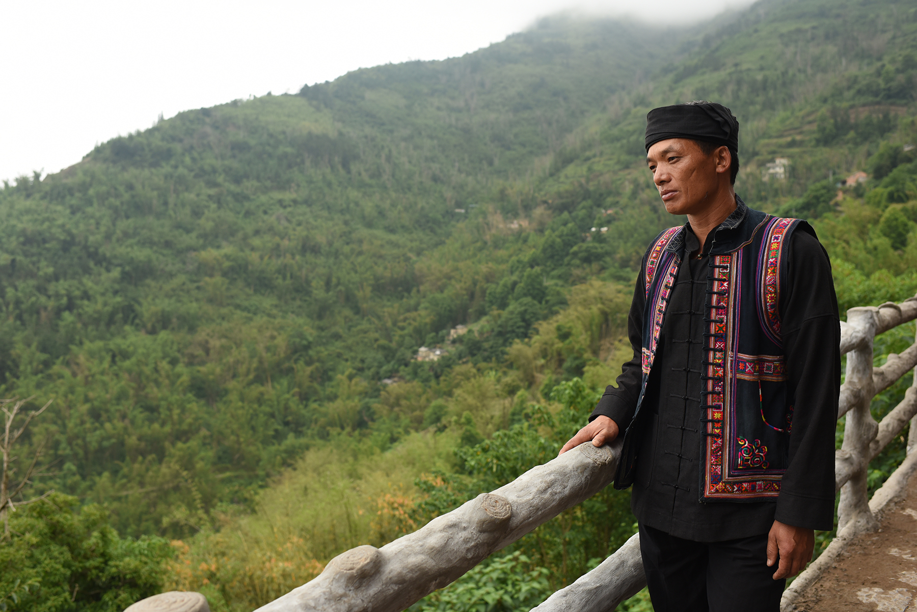  Inheritor of Mang Drum Dance Li Ke, at home in Potuo village, Yunnan, 2017. 