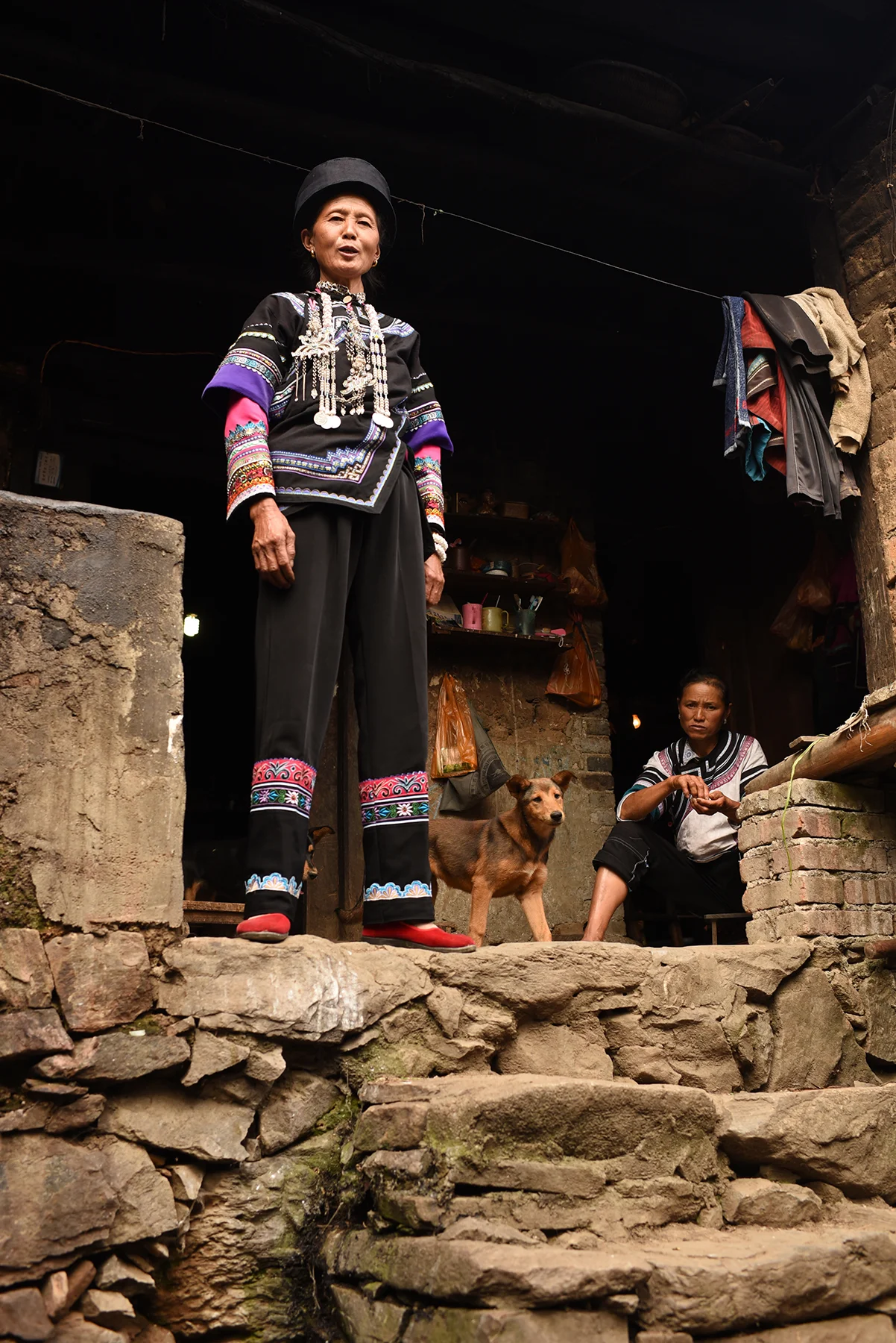 Li Apang, inheritor of Yi Lezuo traditional dance. Dieshi village, Yunnan, 2017.