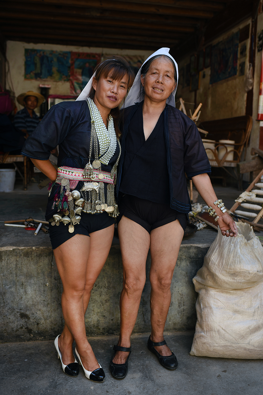  Chen Juan and her teacher Mao LeBeng.&nbsp;Dayangjie town, Yunnan, 2017. 