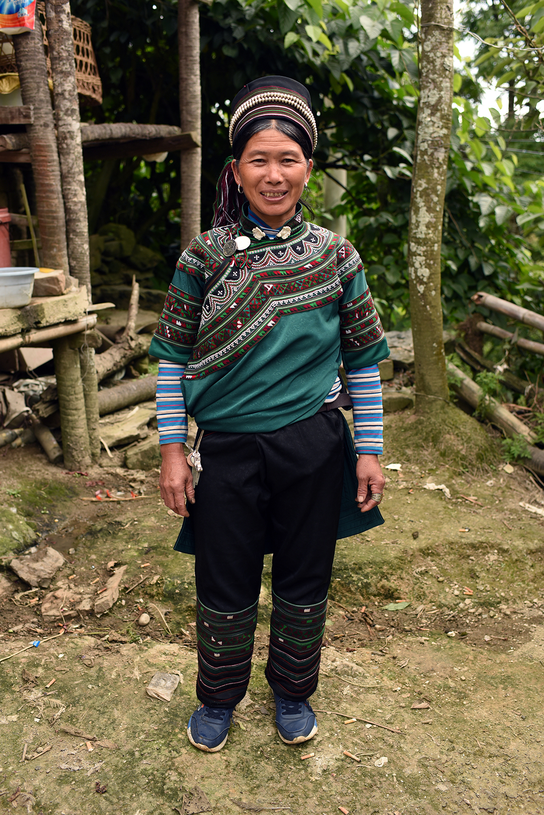  Hani woman and member of polyphonic singing intangible cultural heritage, Puchun village, Yunnan, 2017. 