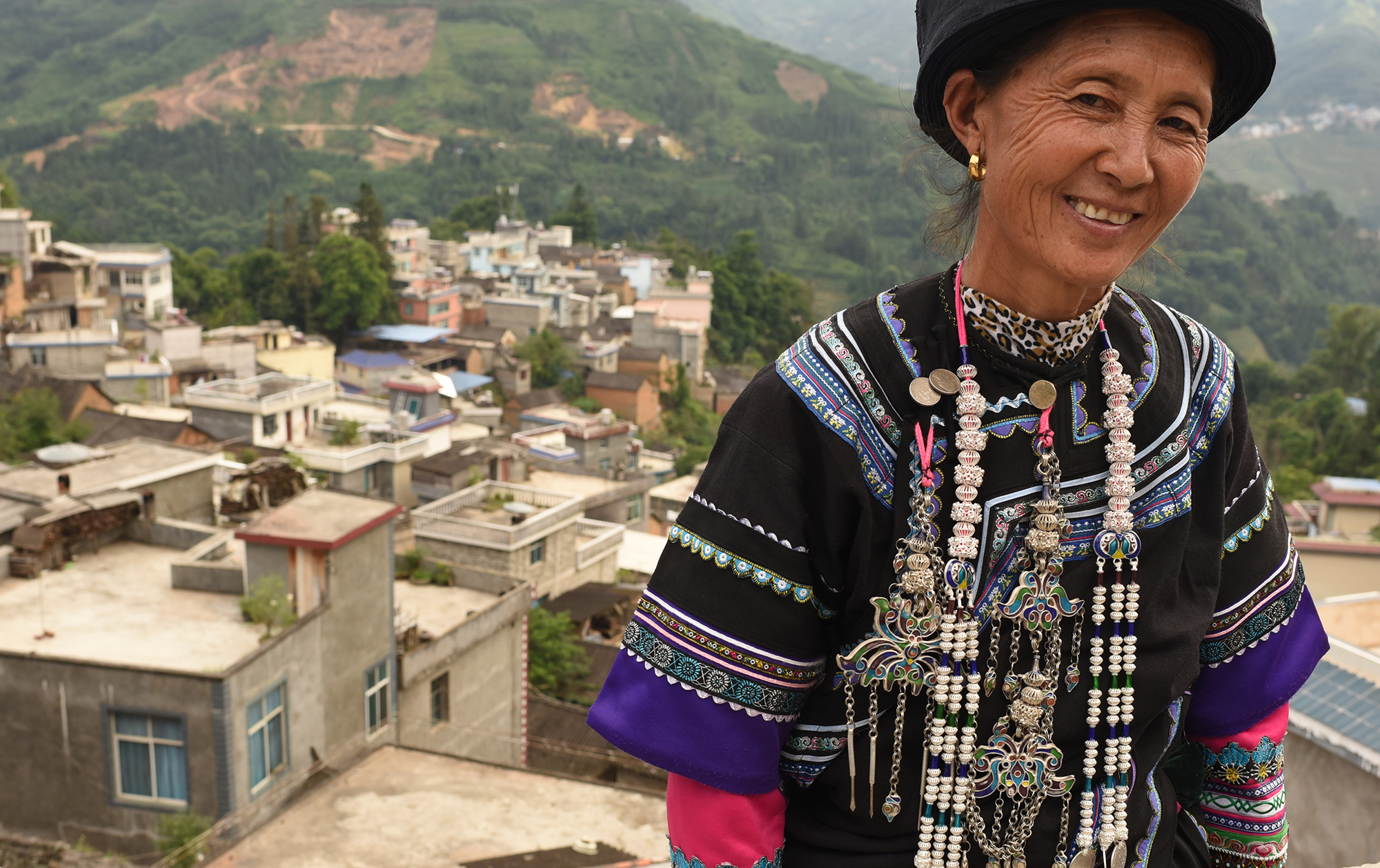  Li Apang, inheritor of Yi Lezuo traditional dance. Dieshi village, Yunnan, 2017. 