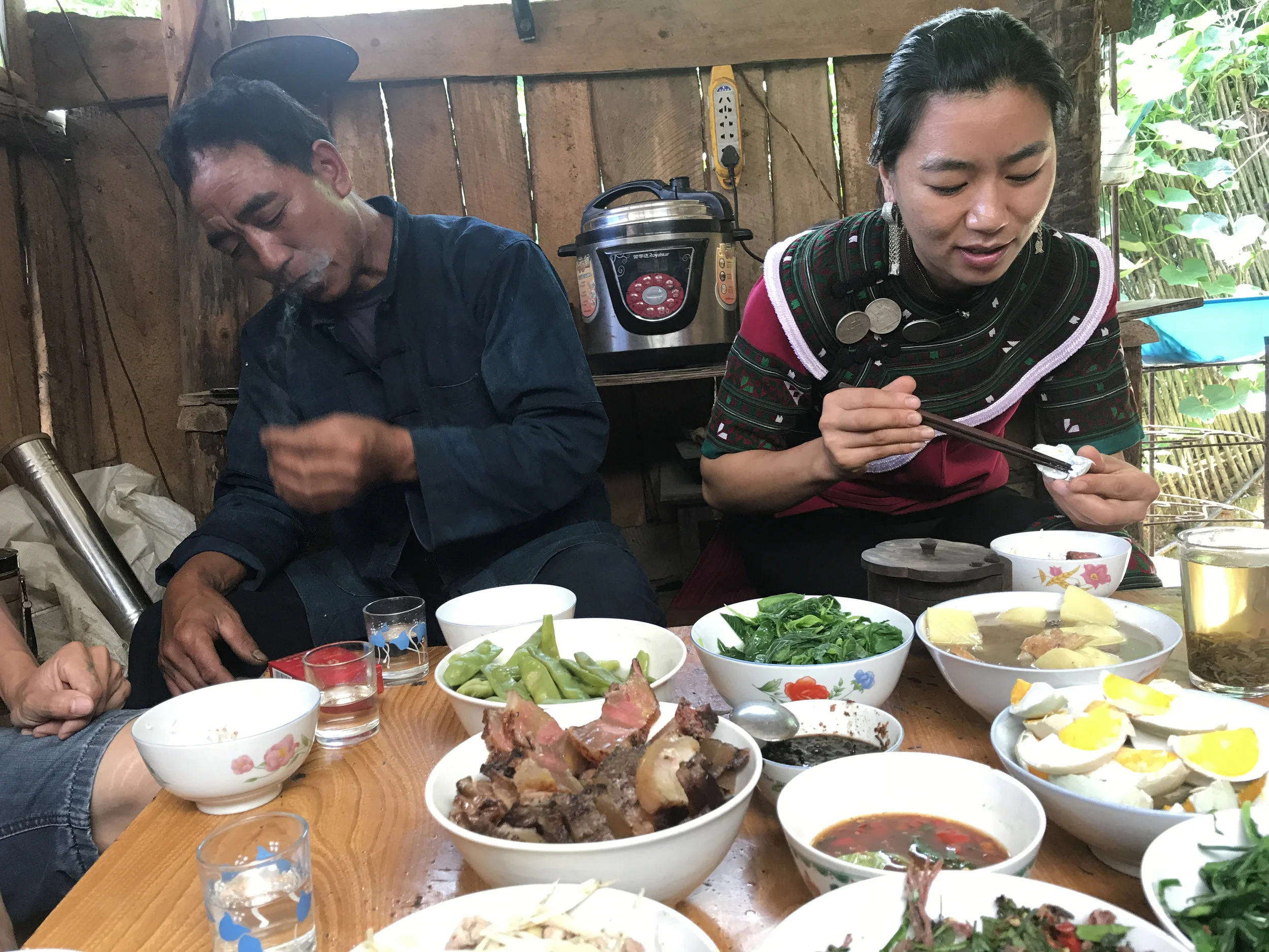 Family meal, Luomo village.
