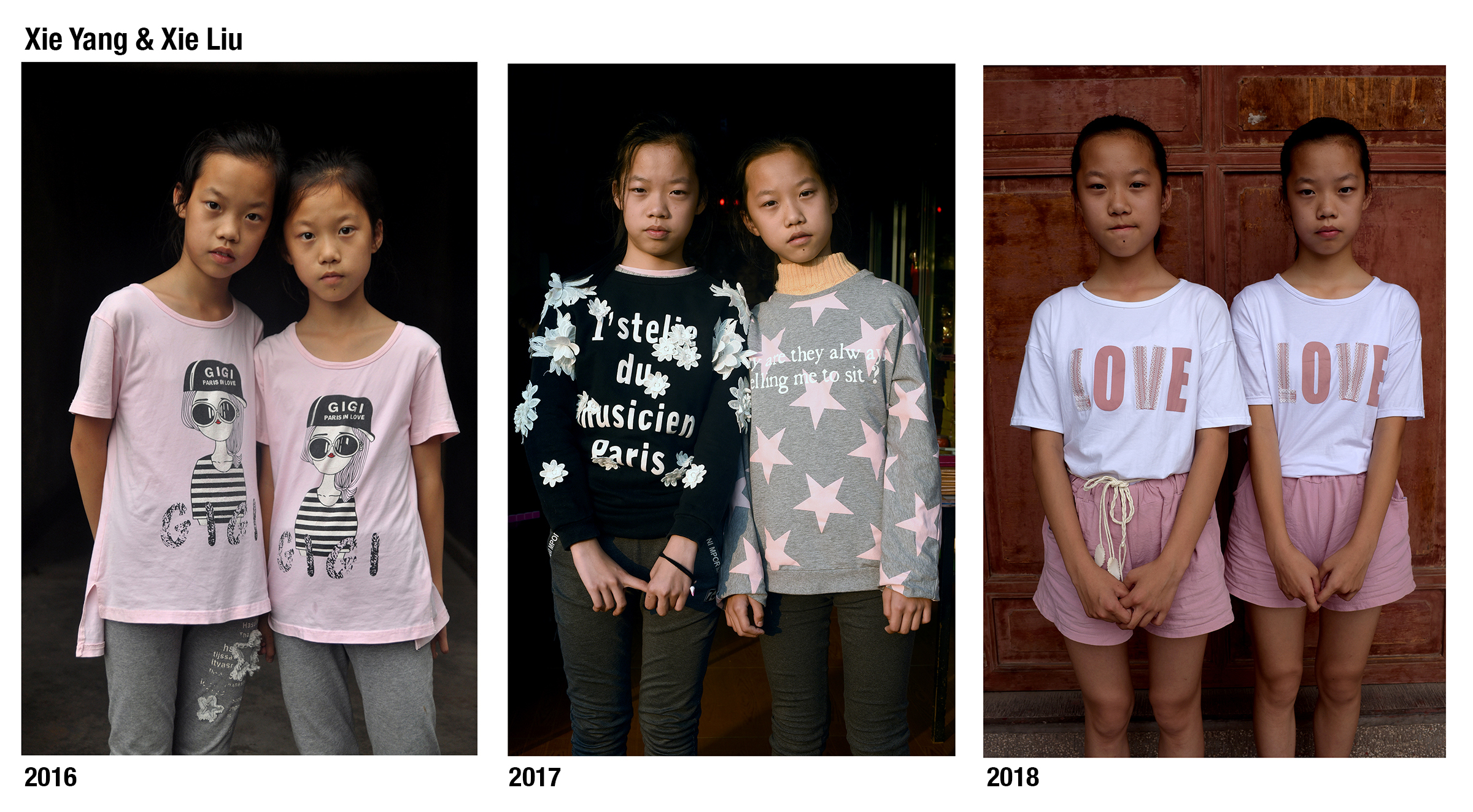  Twins sisters, their parents operate a small incense shop outside the gates of Zhanghua Buddhist Temple in Jingzhou 