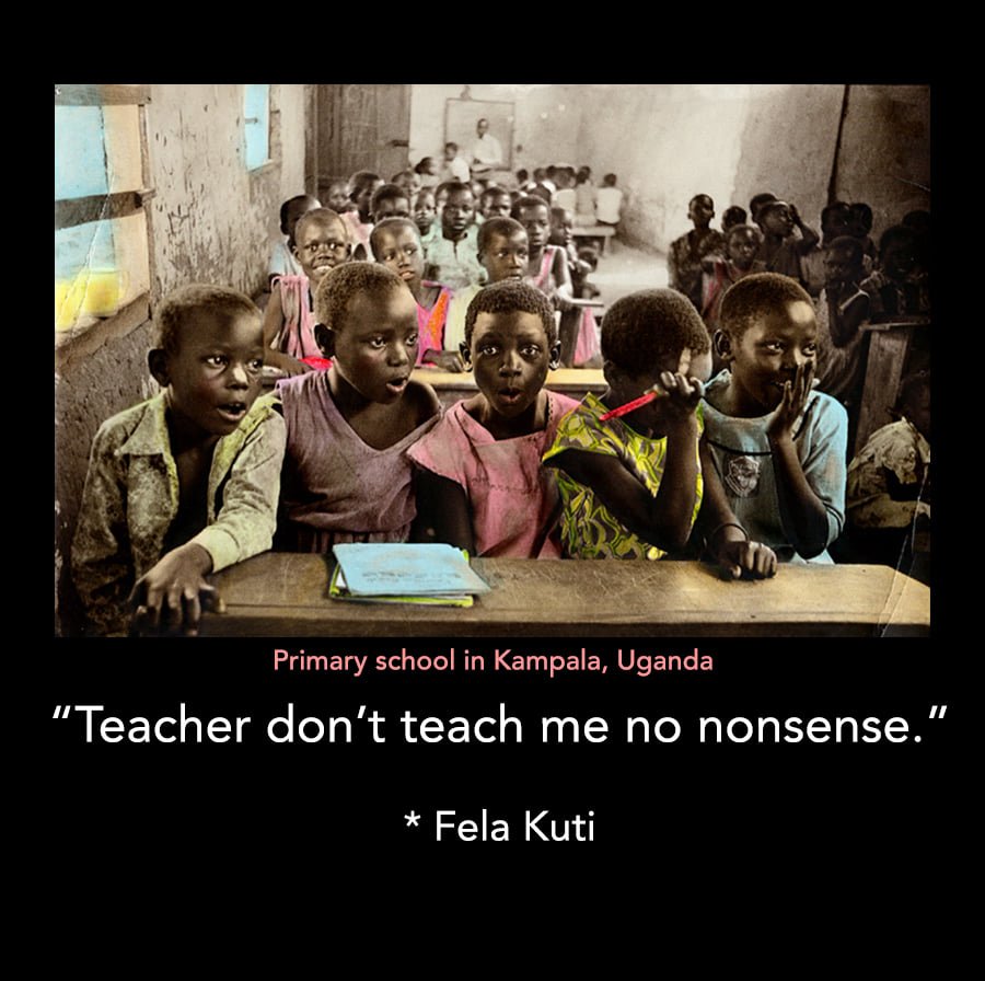 Kampala Primary School (hand-tinted)