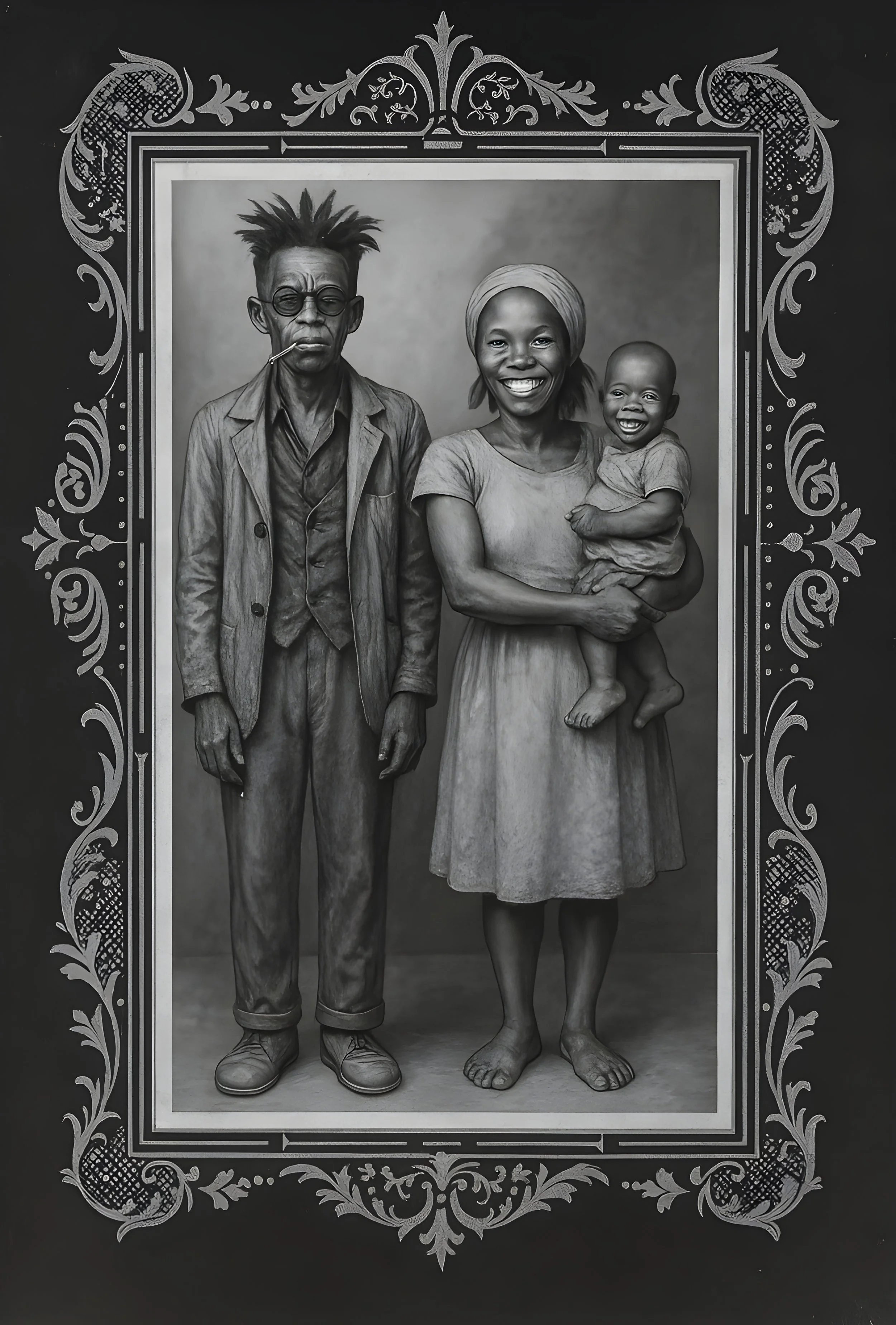 Shida Maneno, his wife Usafi, and their baby Baraka Ndogo