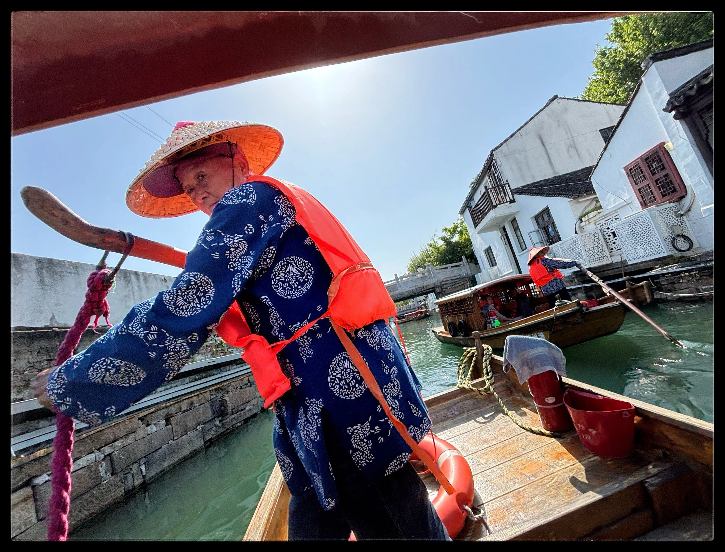 Suzhou canal boat driver