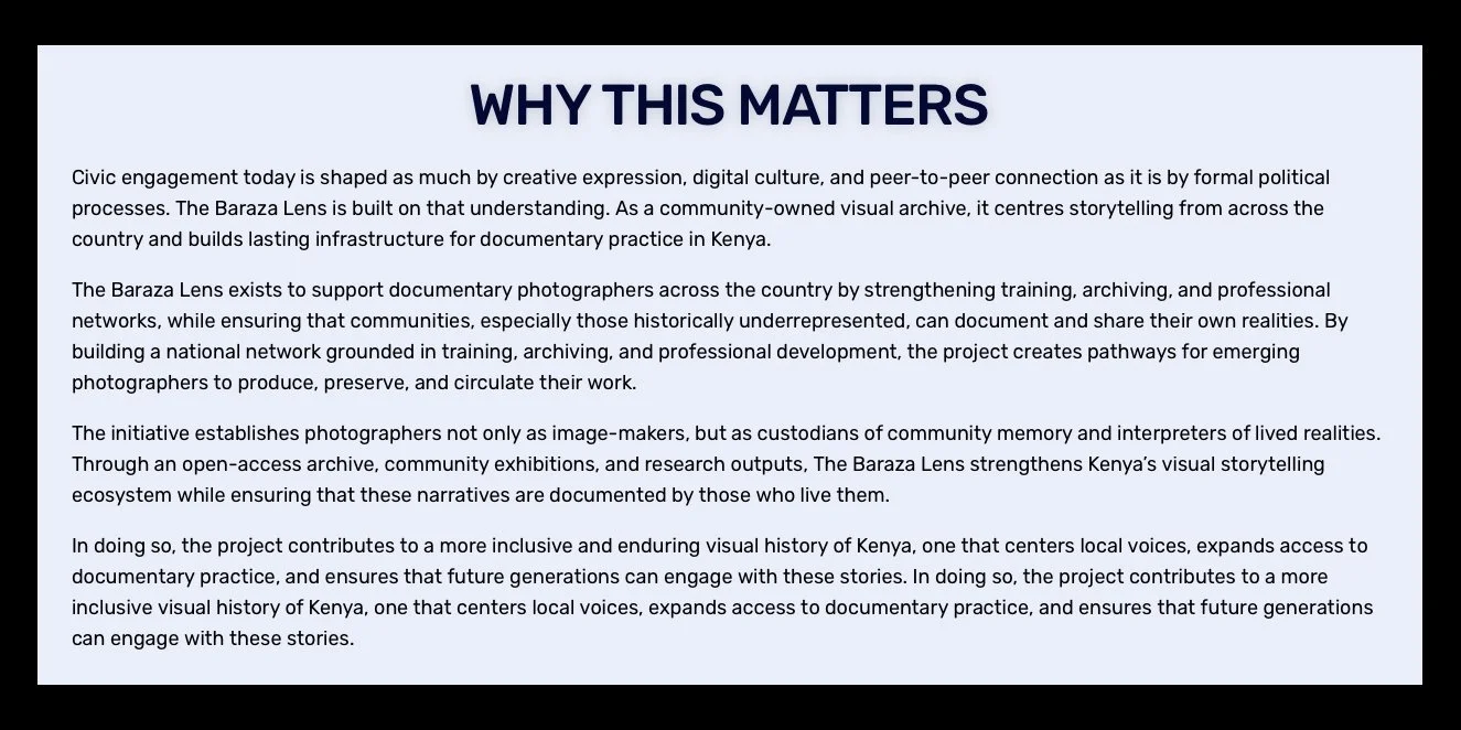    THE BARAZA LENS ONLINE ARCHIVE   
