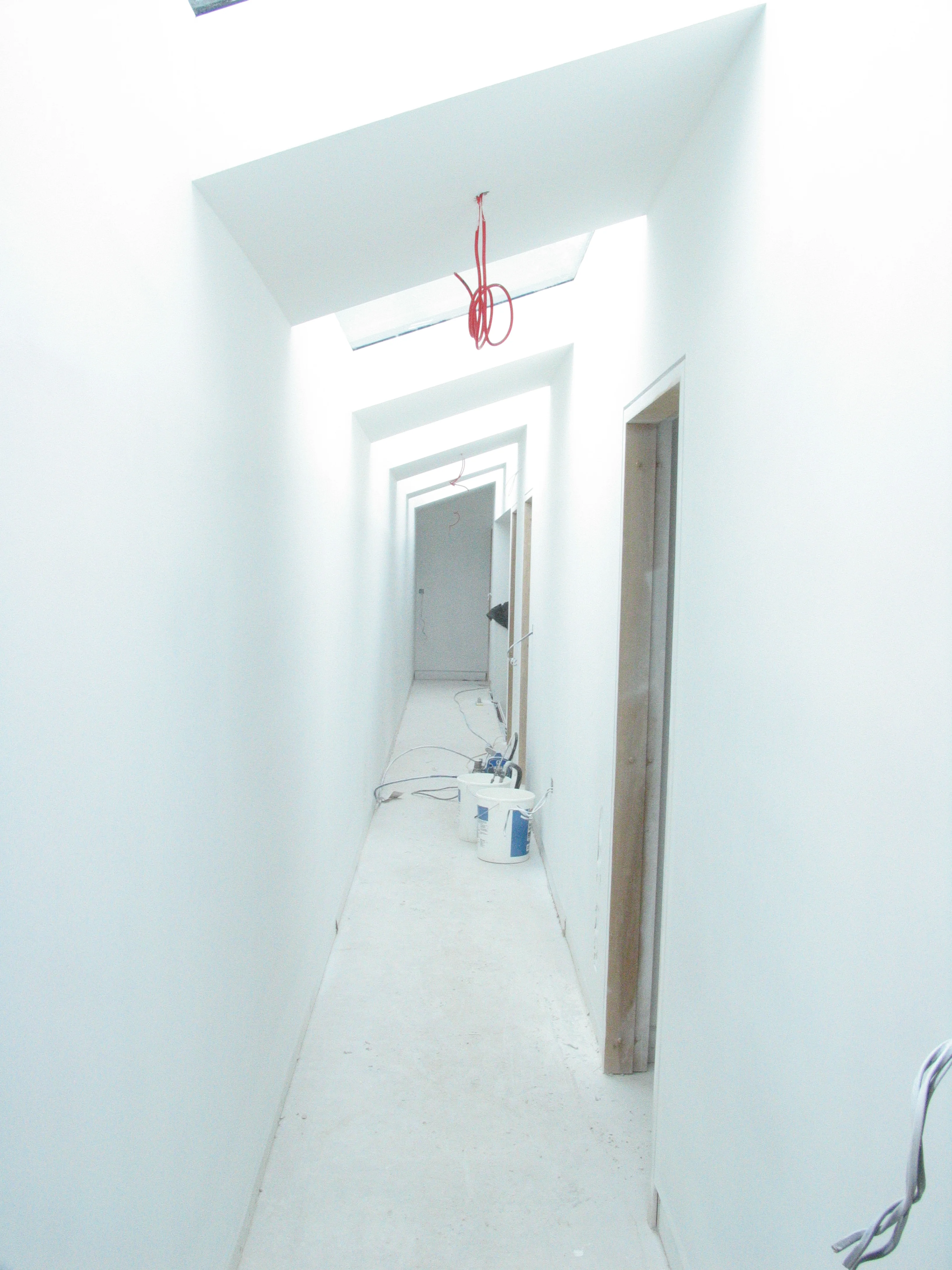 upstairs roof lite hallway 