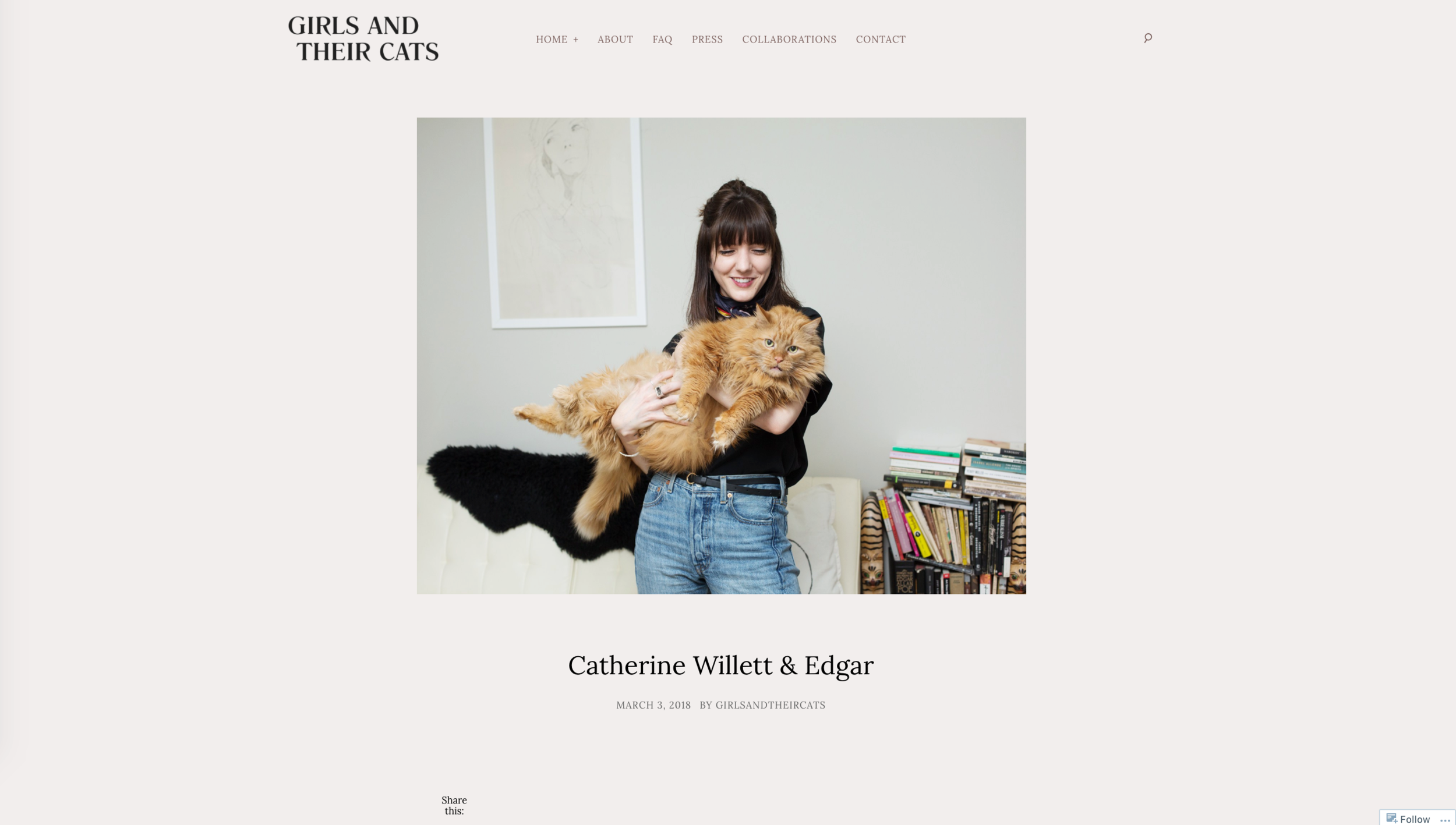 Girls and their Cats
