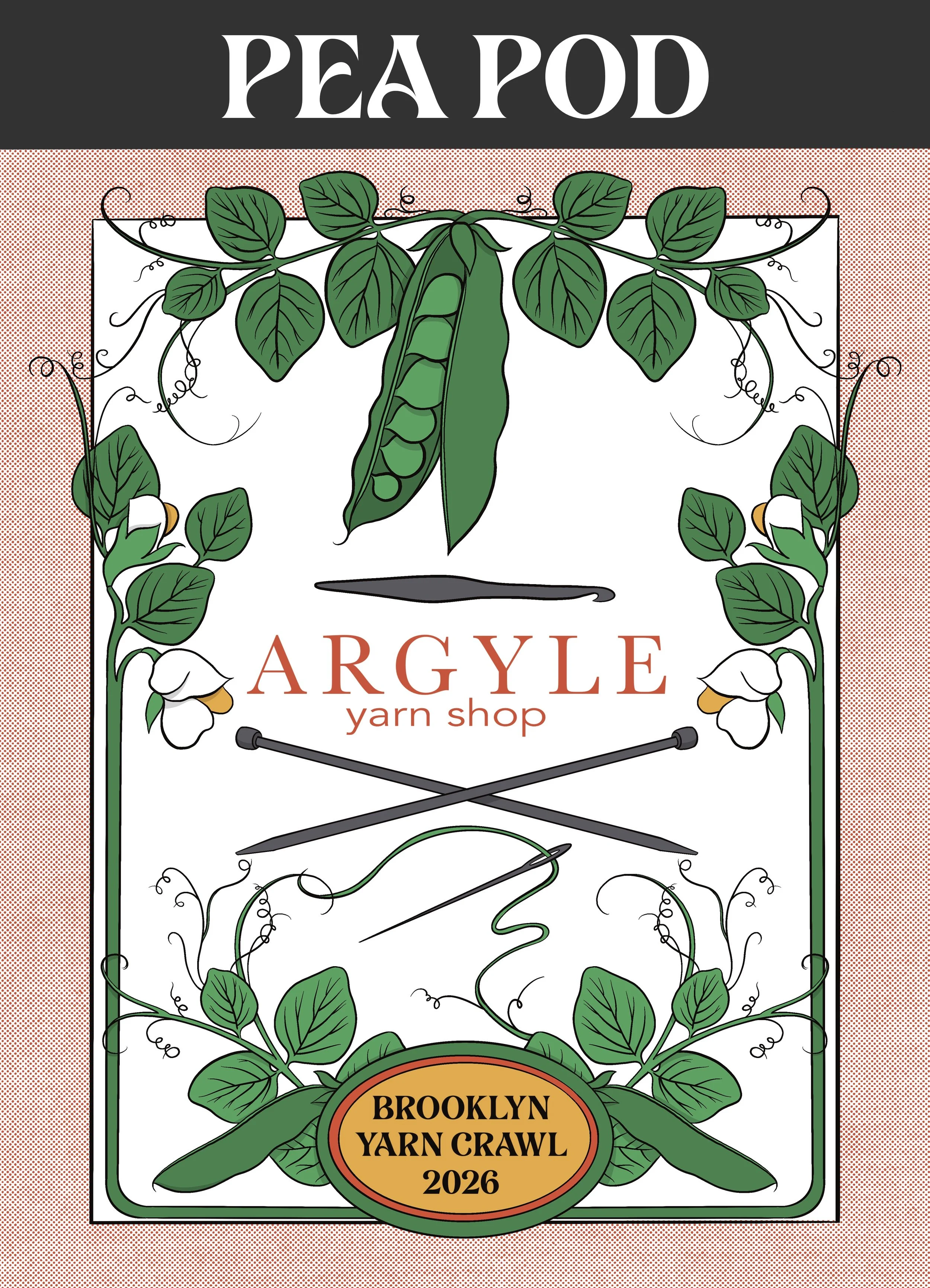 Seed pack Illustration for Brooklyn Yarn Crawl