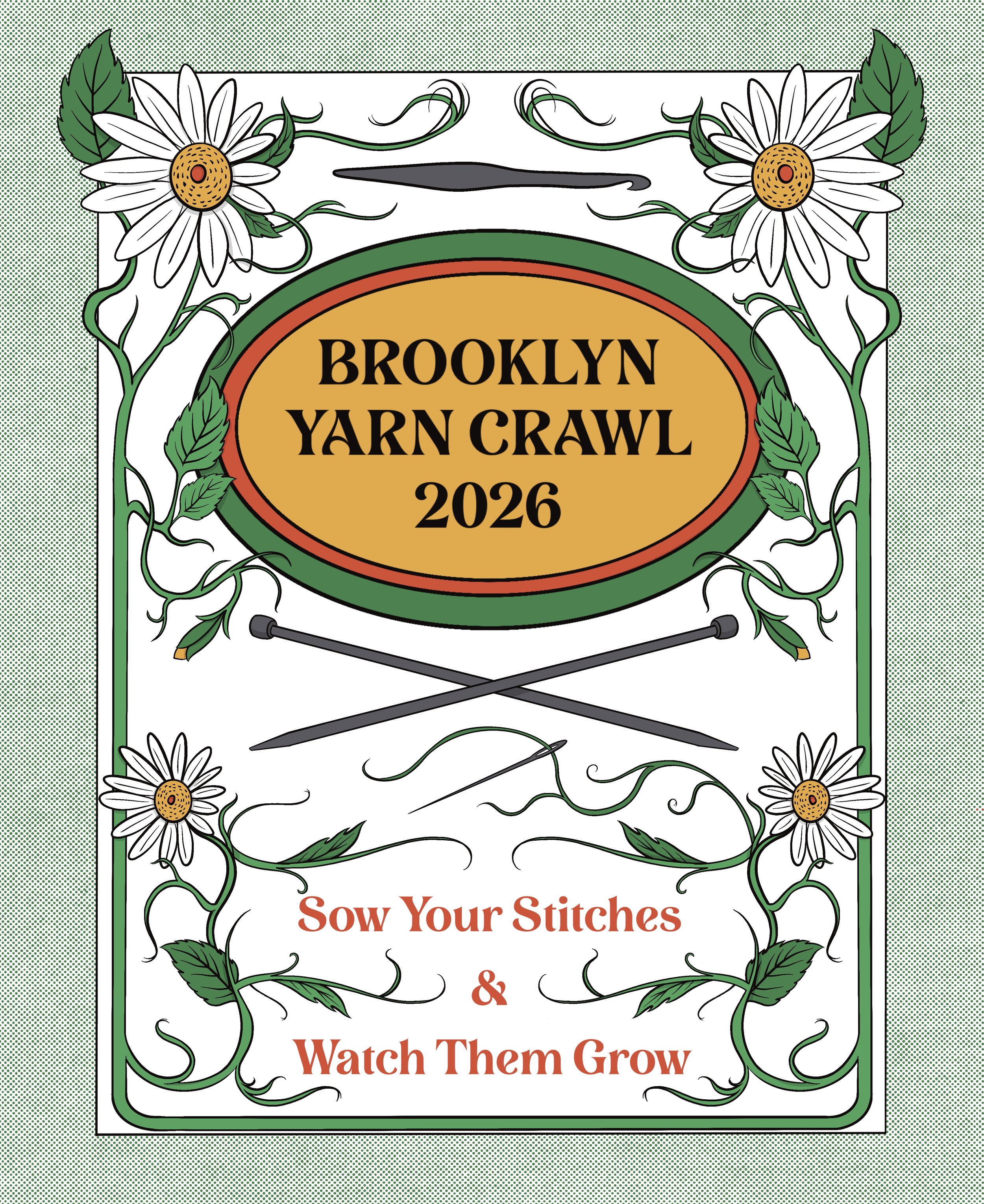 Seed pack Illustration for Brooklyn Yarn Crawl