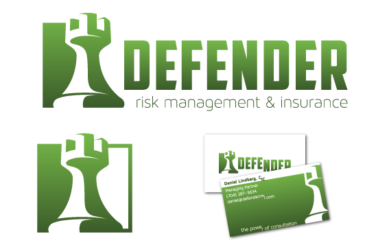 Rook refined logo and business card