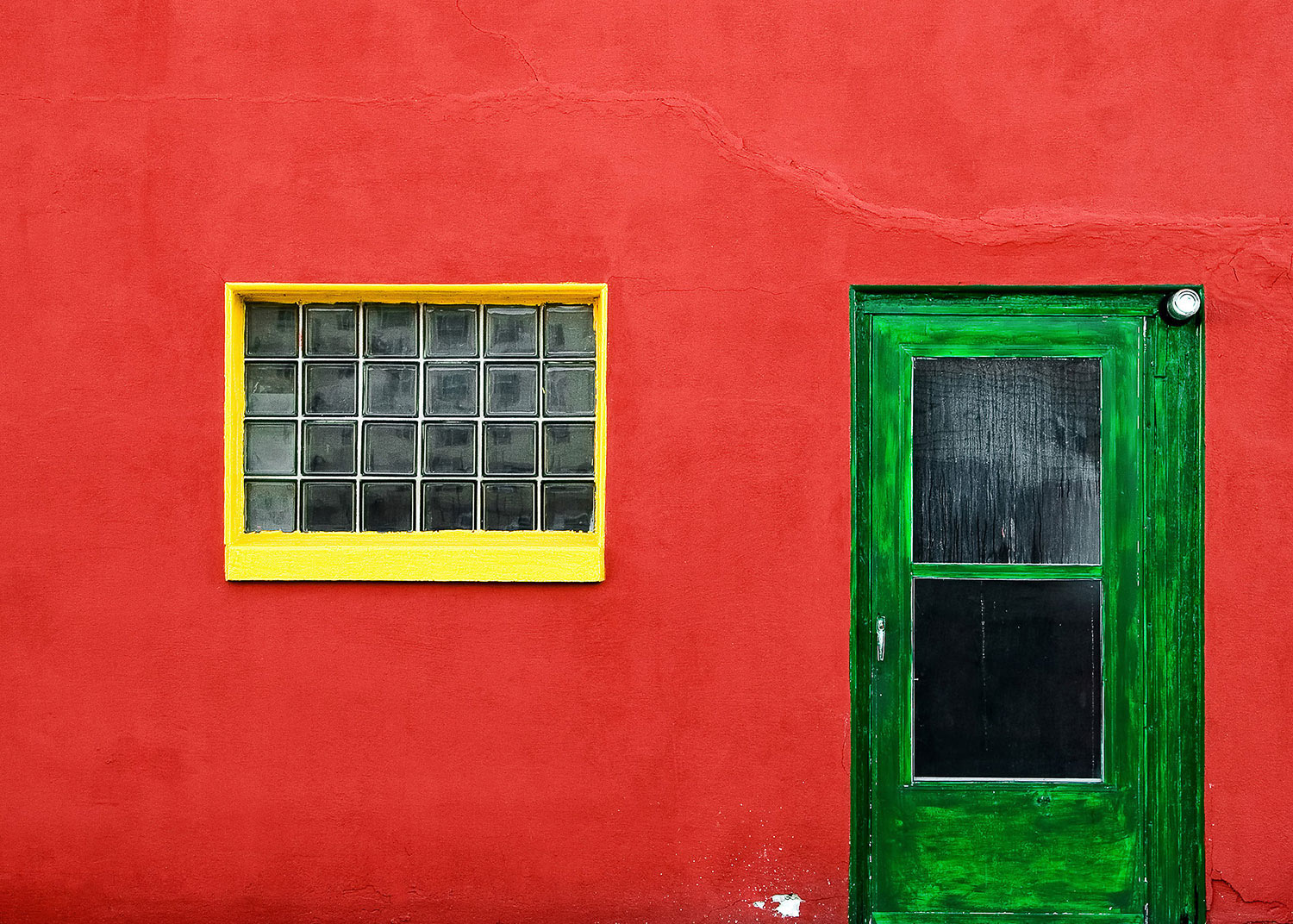 A richly colored wall west off of main street in Mayville, Wisconsin.&nbsp;→ Buy a Print