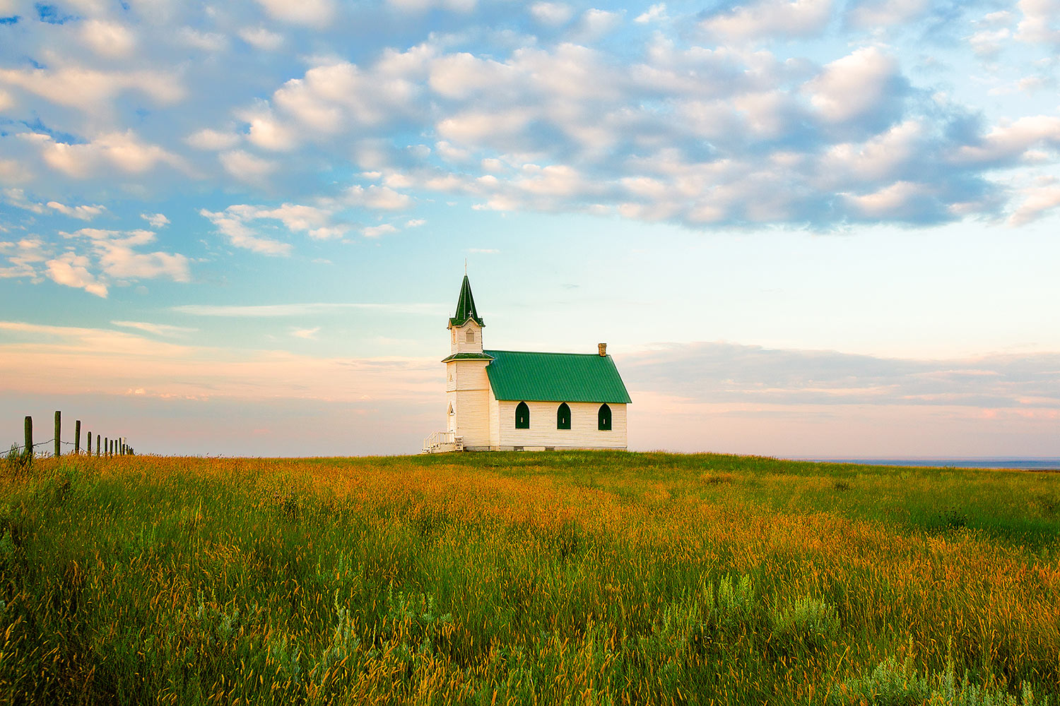 Things I like about Montana: &nbsp;Lonely churches and schools surrounded by nothing but Montana's plains.&nbsp;→ Buy a Print