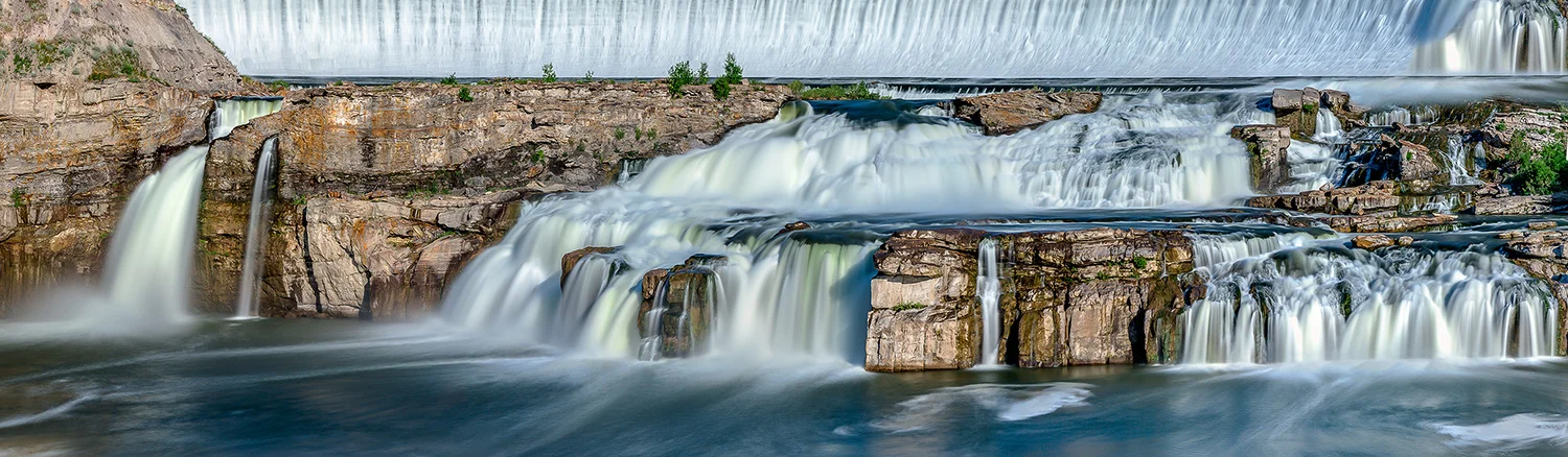 A time lapse panorama photograph of Ryan Dam located on the Missouri River near Great Falls, Montana. → Buy a Print