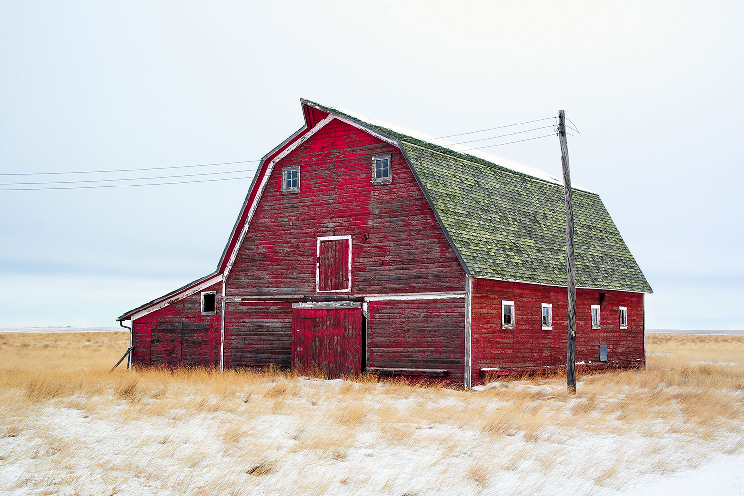 Red Winter Barn
