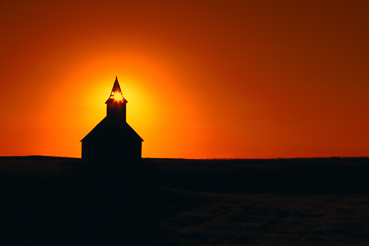 Dooley Church Silhouette