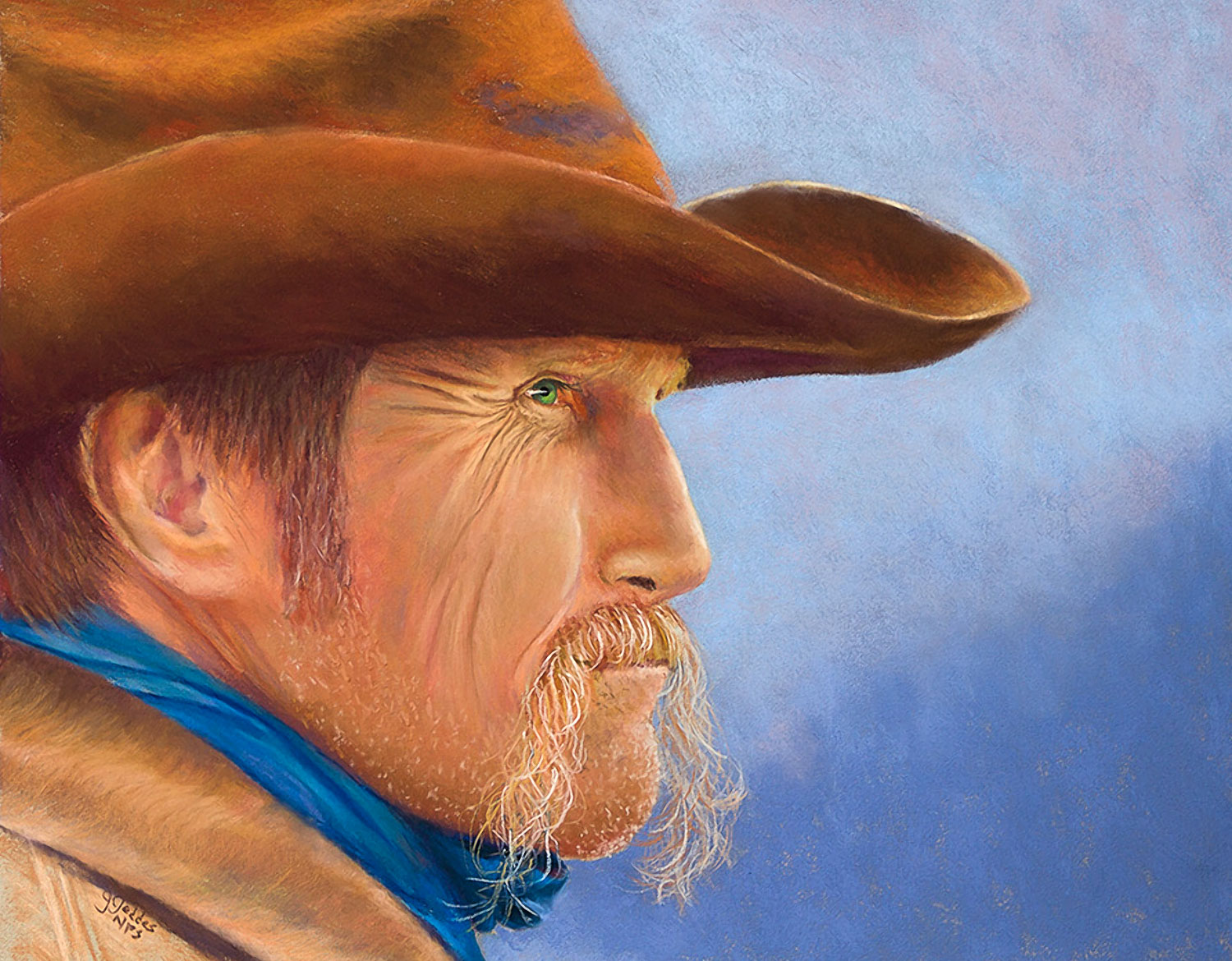 Painting inspired by my photography of cowboys