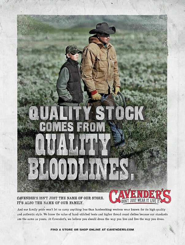 Published: Print ad for Cavender's