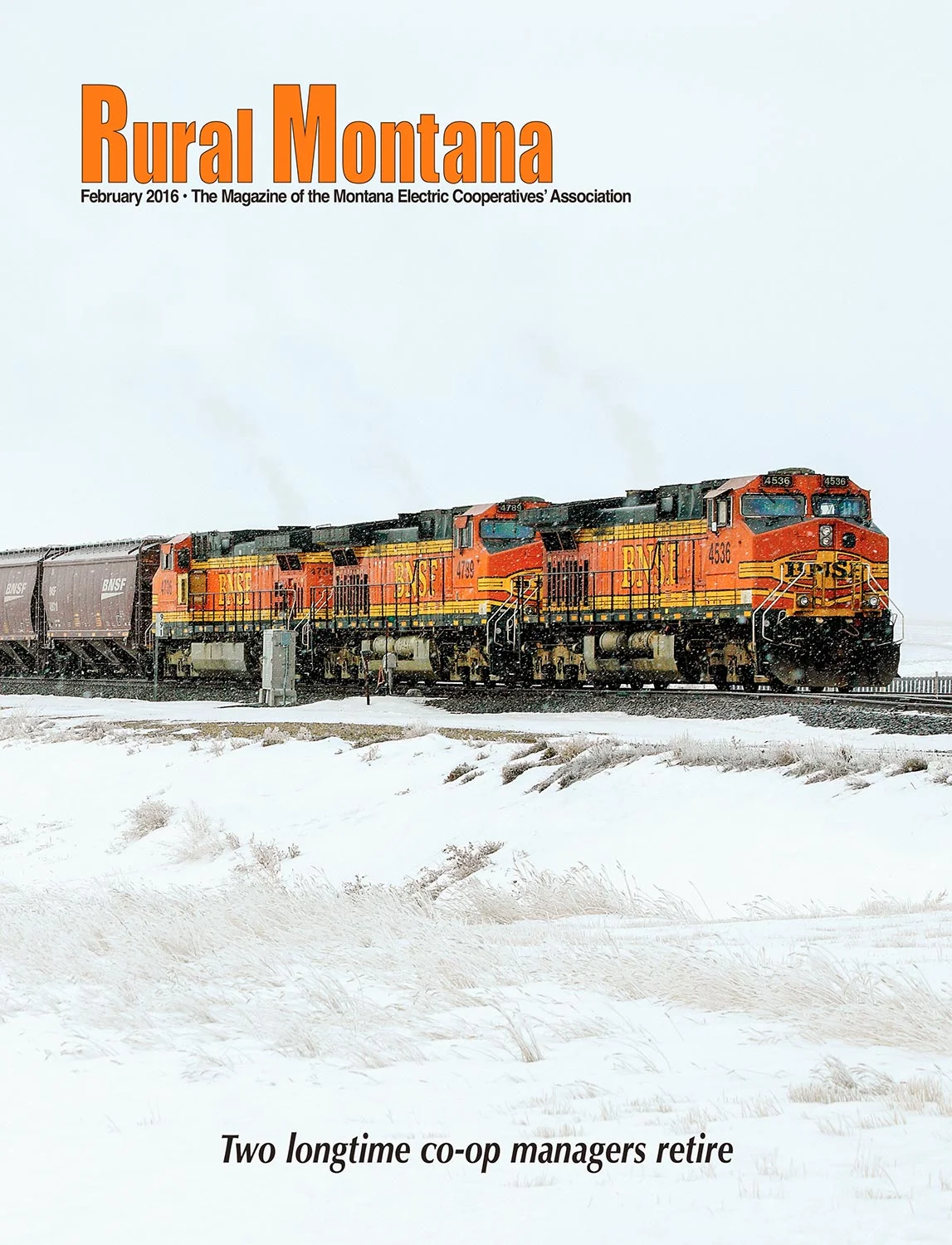 My photo of a train chugging through Rudyard, Montana appears on the cover of the February 2016 issue of Rural Montana magazine. → Buy a Print