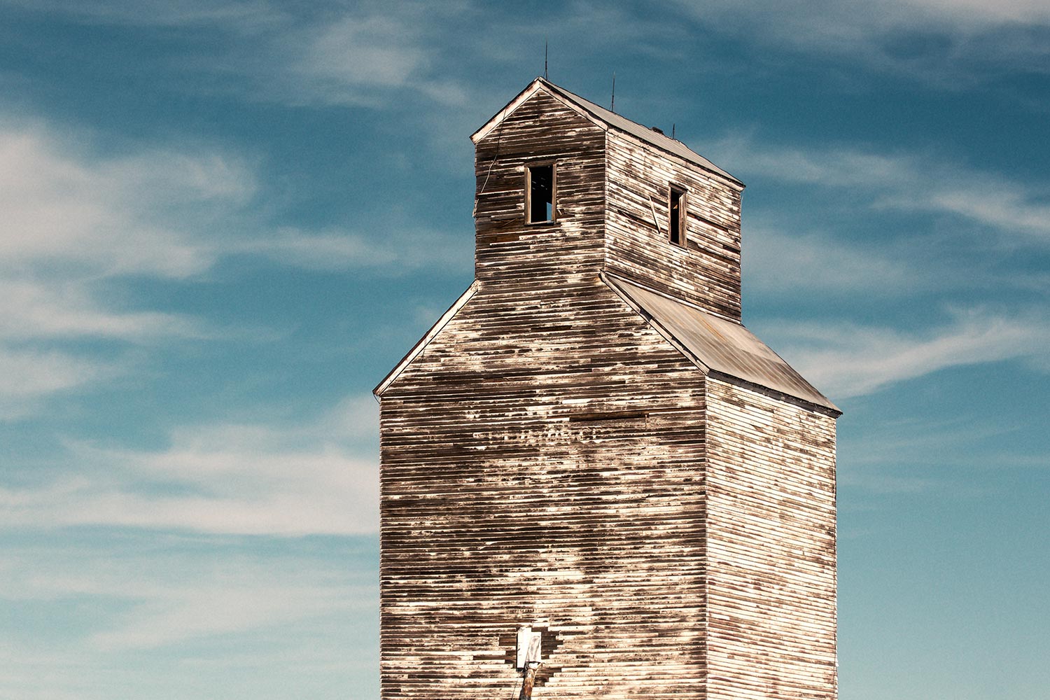 An old grain elevator in Rapelje, Montana.&nbsp;→ Buy a Print