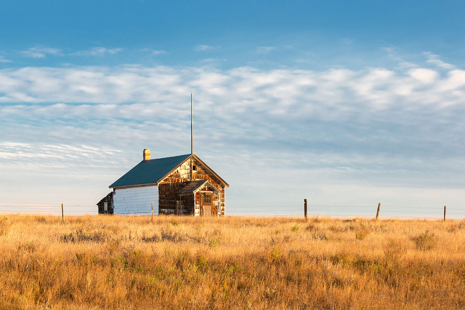 The old abandoned East Matla Colony schoolhouse located east of Malta, Montana.&nbsp;→ Buy a Print&nbsp;or License Photo