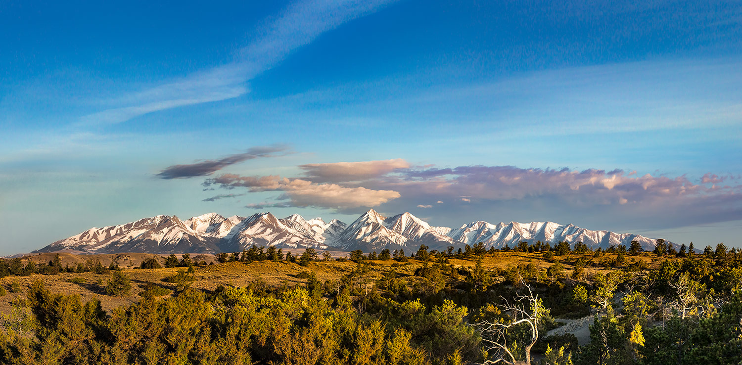 High resolution panorama photo of the Crazy Mountains