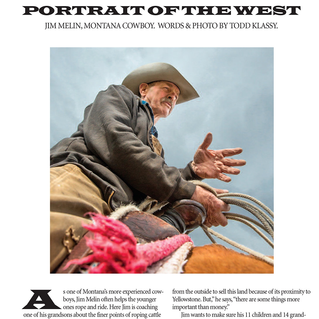 Portrait photos of a cowboy appear in summer issue of Range Magazine