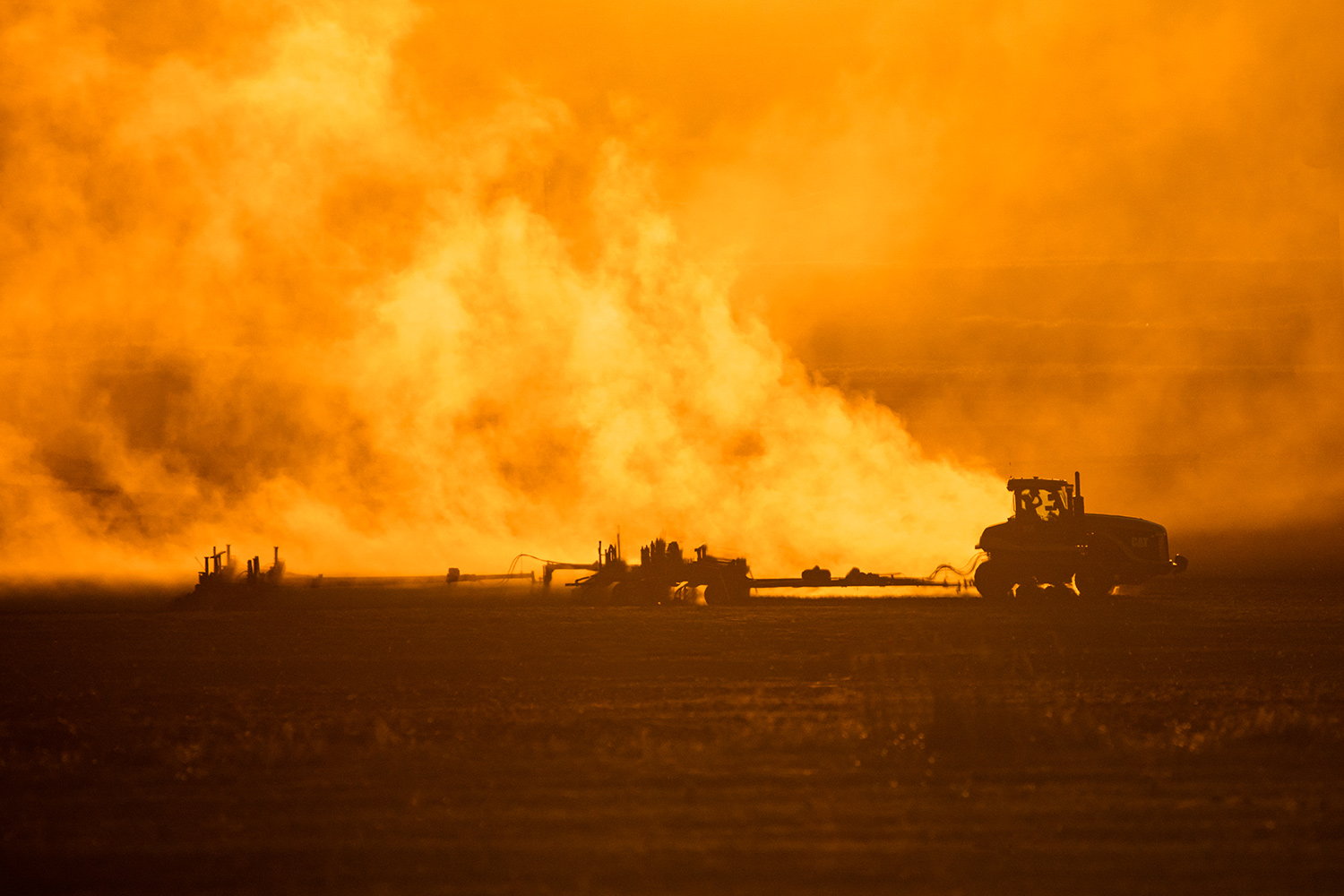 Tractor Dusty Field Farm Fallow Rake