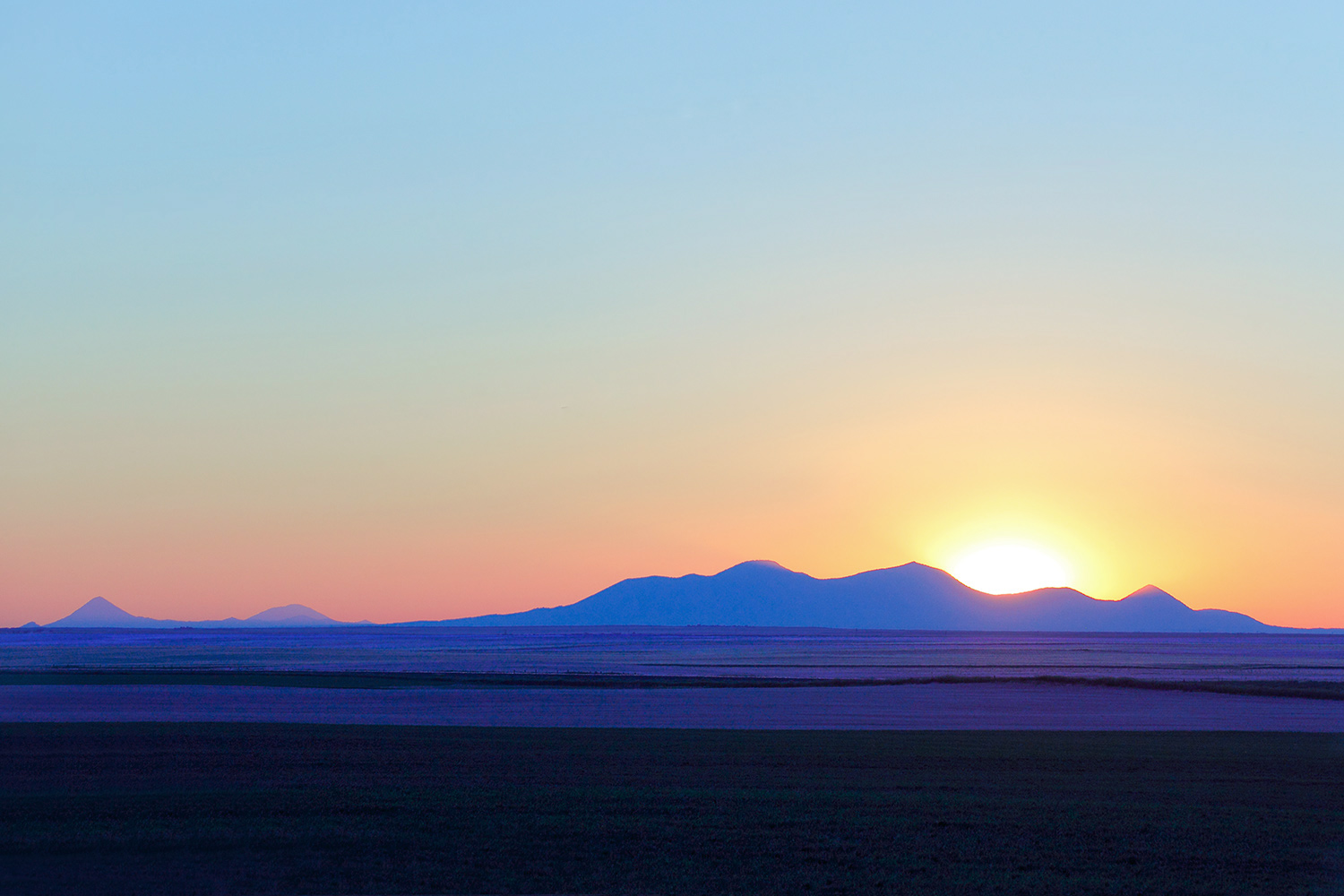 Sweet Grass Hills at Sunset in Montana Photos