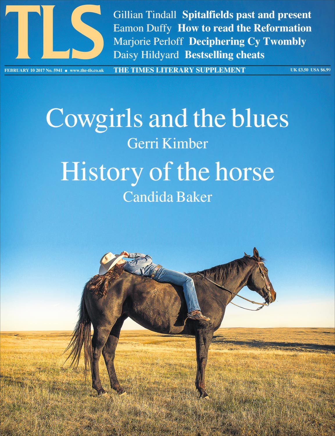 Cowgirl photo on the cover of The Times Literary Supplement