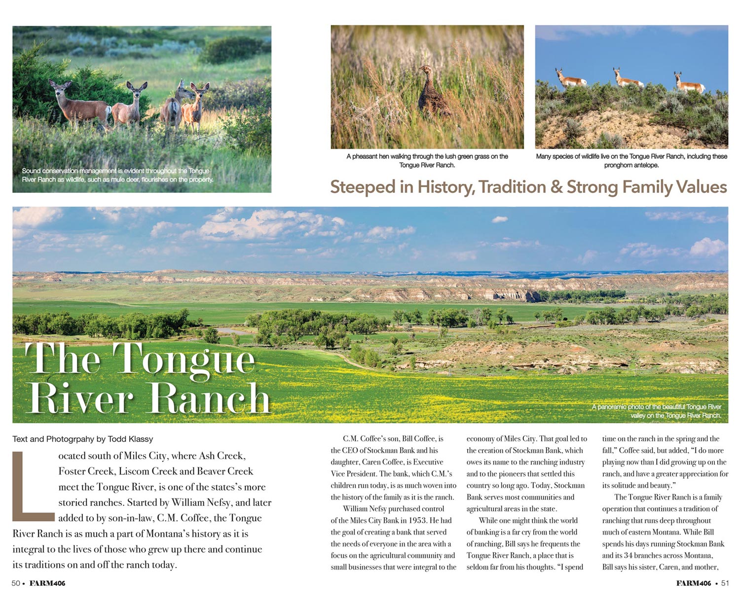 Ranching photos and authored article published in agriculture magazine