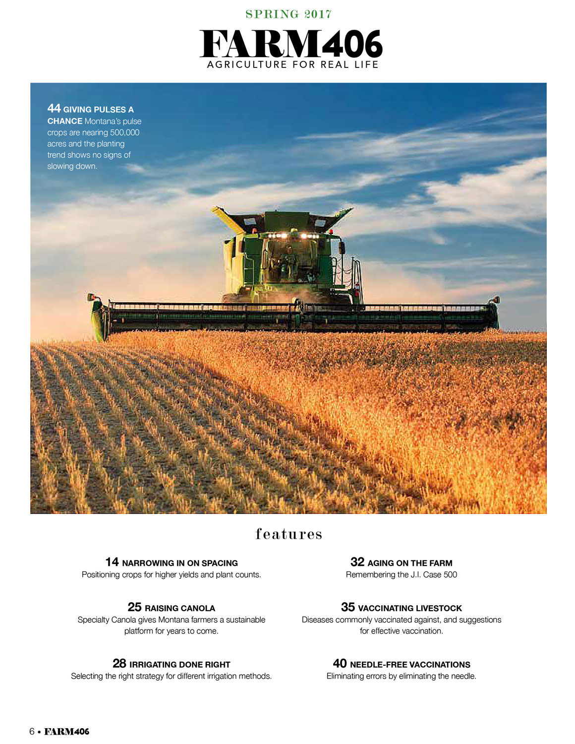 Photo of chickpea harvest featured in agriculture magazine