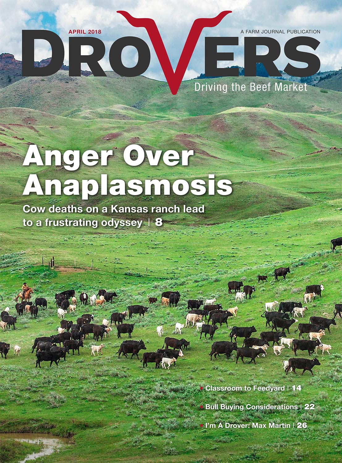 Cattle photography appears on cover of April 2018 issue of Drovers Magazine