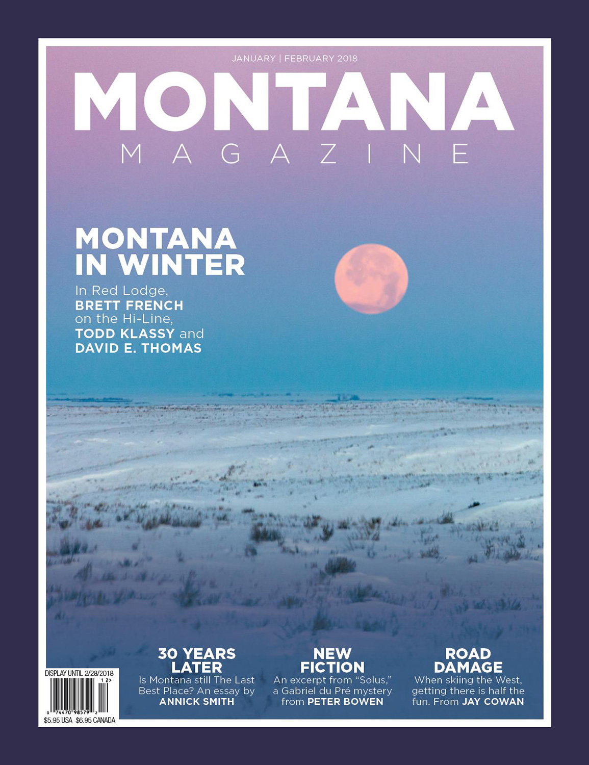 Photos of Winter in Montana on Cover of Montana Magazine