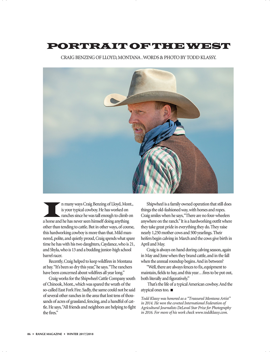 Portrait of a Cowboy Article Stock Photography Range Magazine