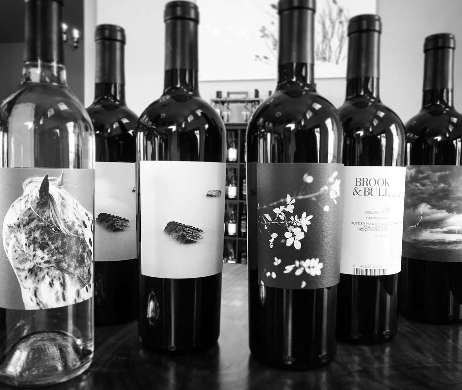 My black & white photos used on label for new wine