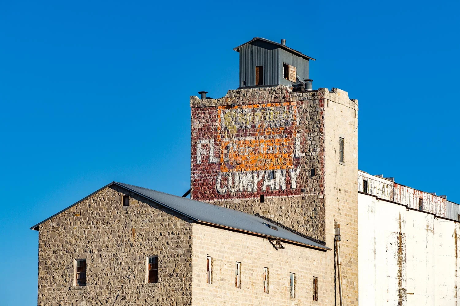 The aging grain elevator in Harlowton, Montana. → Buy a Print or License Photo