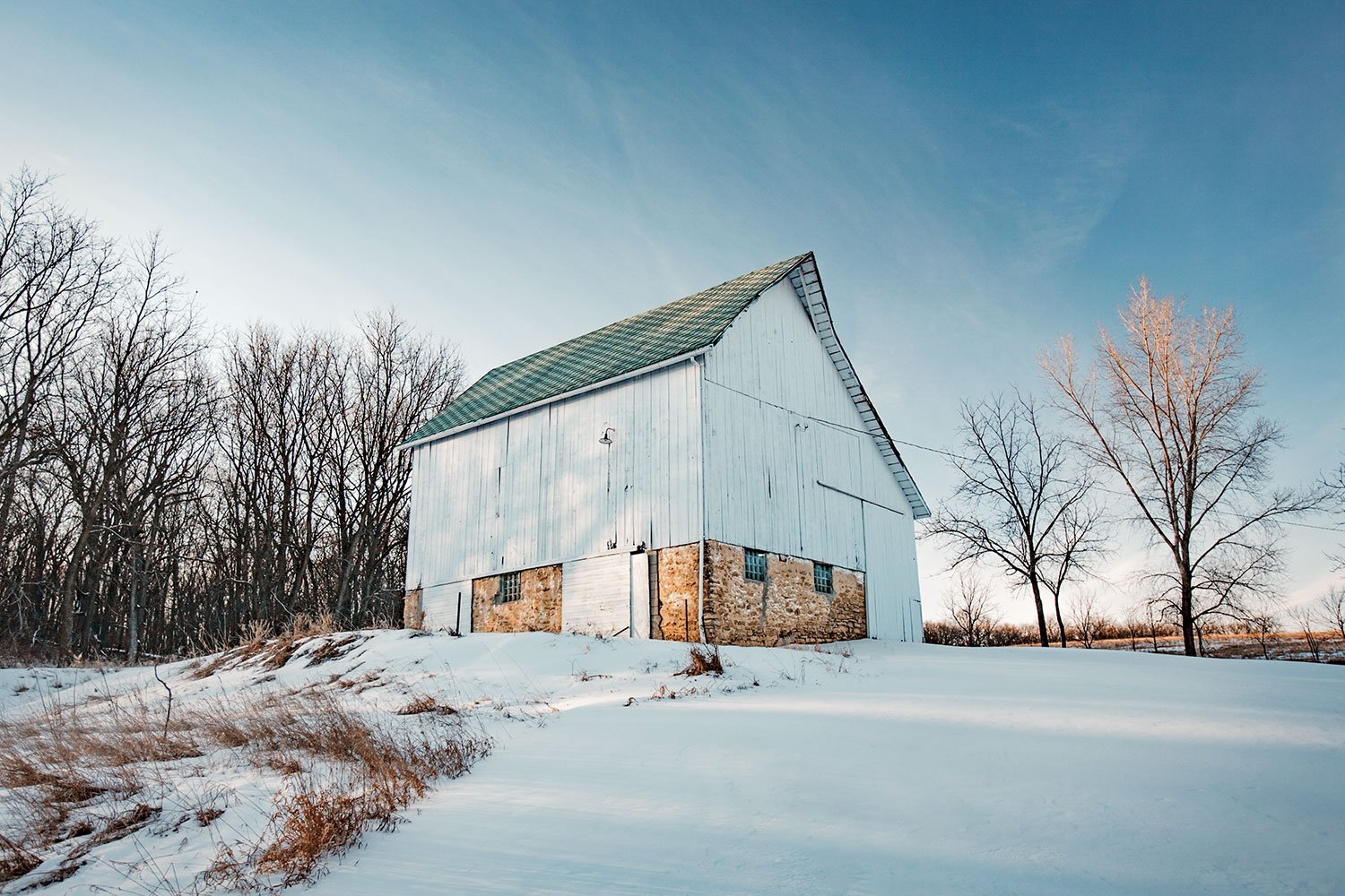Winter White Barn
