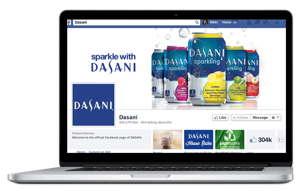 Dasani Sparkling Facebook