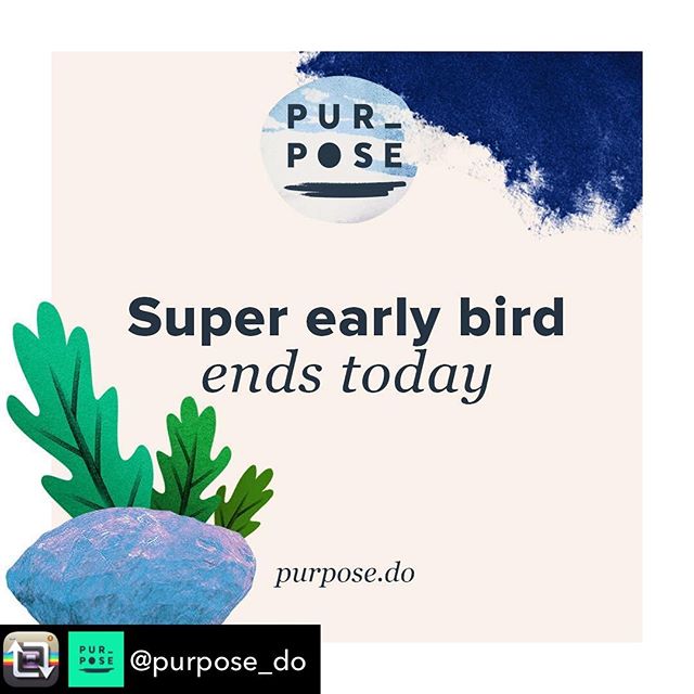 Come along to #Purpose2018. We&rsquo;d love to see you there.😊Repost from @purpose_do: Super early bird for #Purpose2018 ends today. Jump in now before tickets jump up by $200. You can also take up the option to pay in instalments until February. An