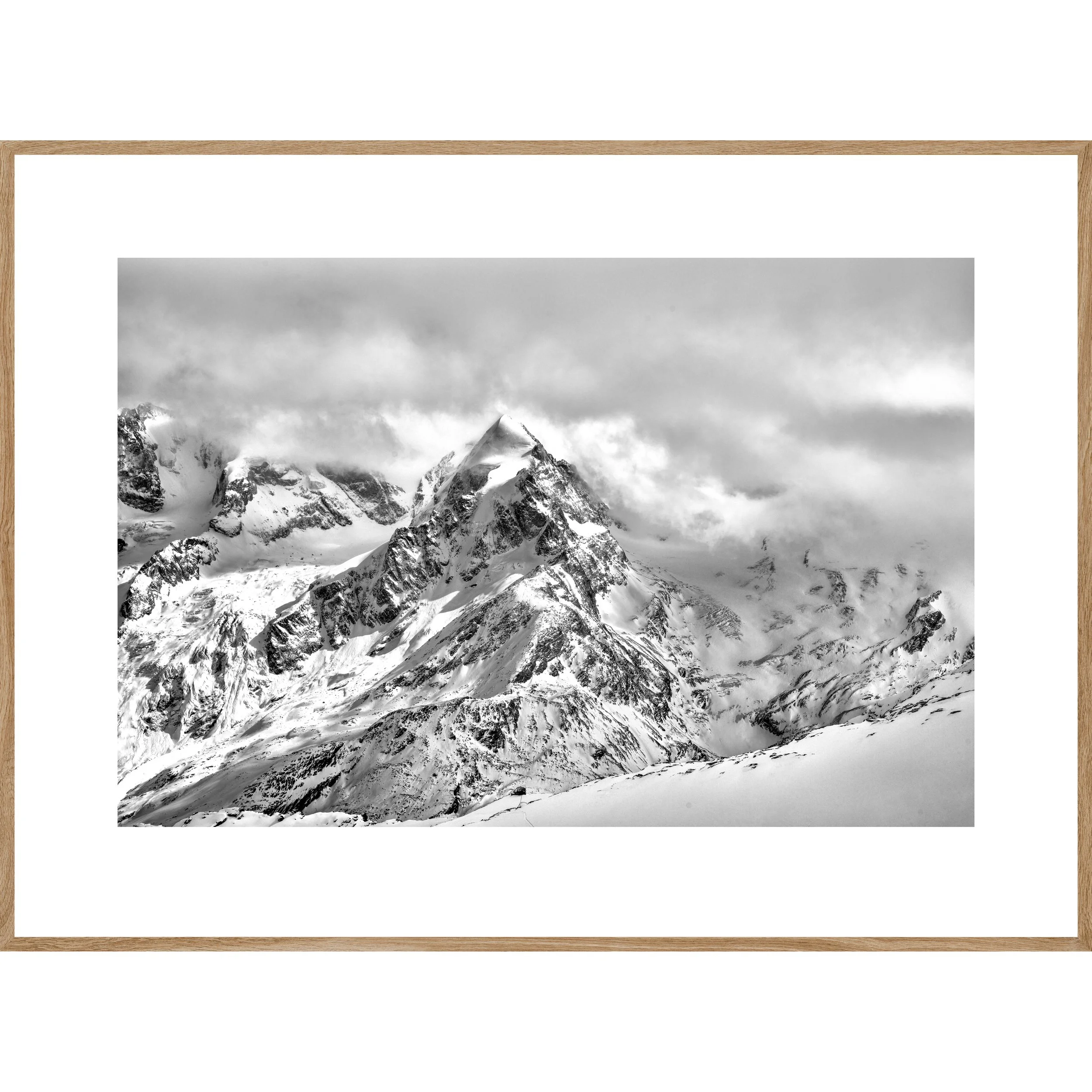 Piz Roseg Engadin, Schweiz 2025 Format Rahmen Eiche massiv 112 × 151 cm Auflage 1/1