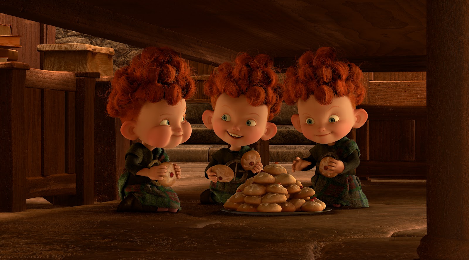 Don't know why they are stockpiling cookies, it looks like they're already smuggling dinner rolls in their hair...
