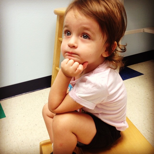 "The Thinker" at the Pediatrician's office