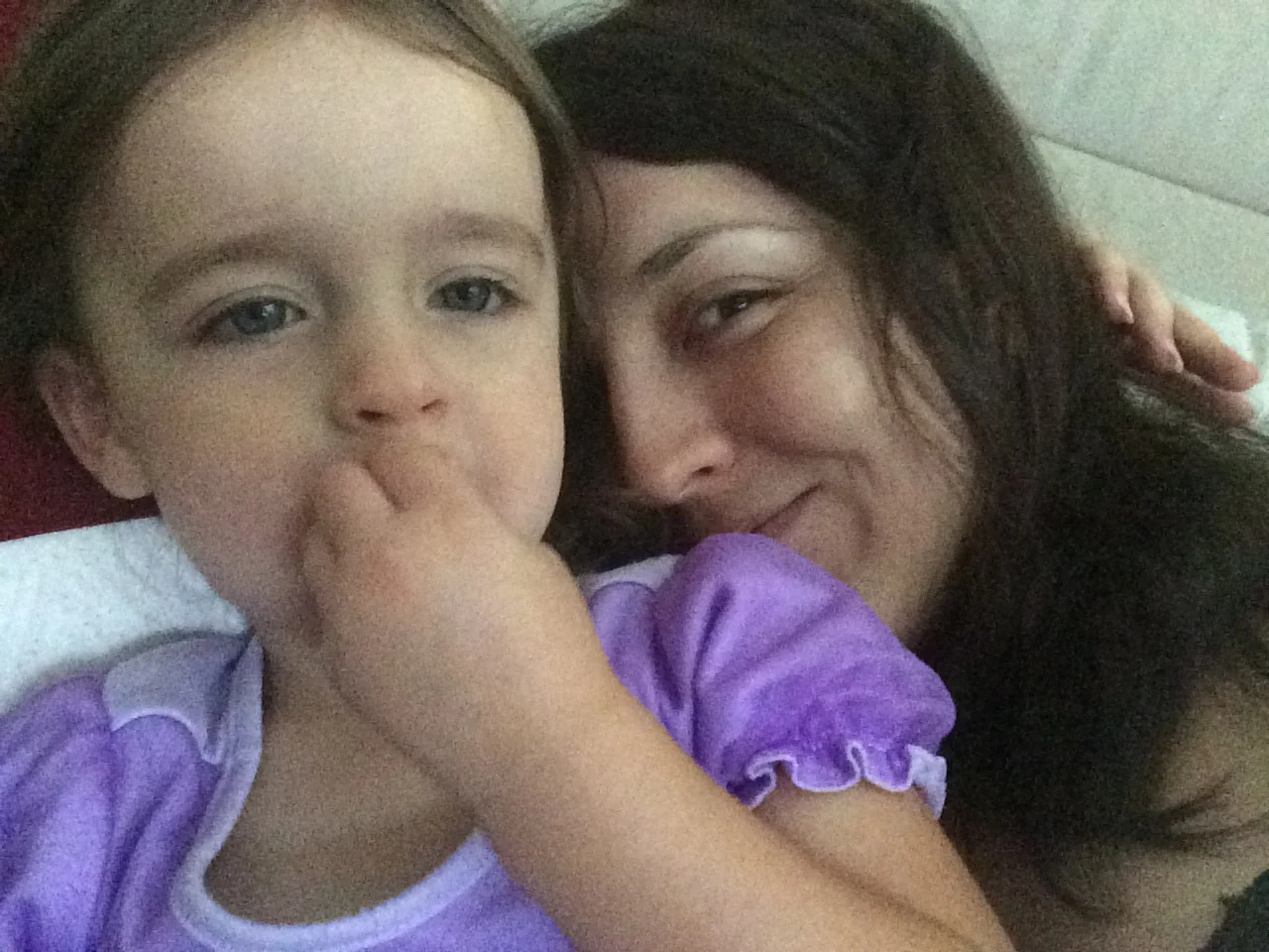 sick kid snuggles