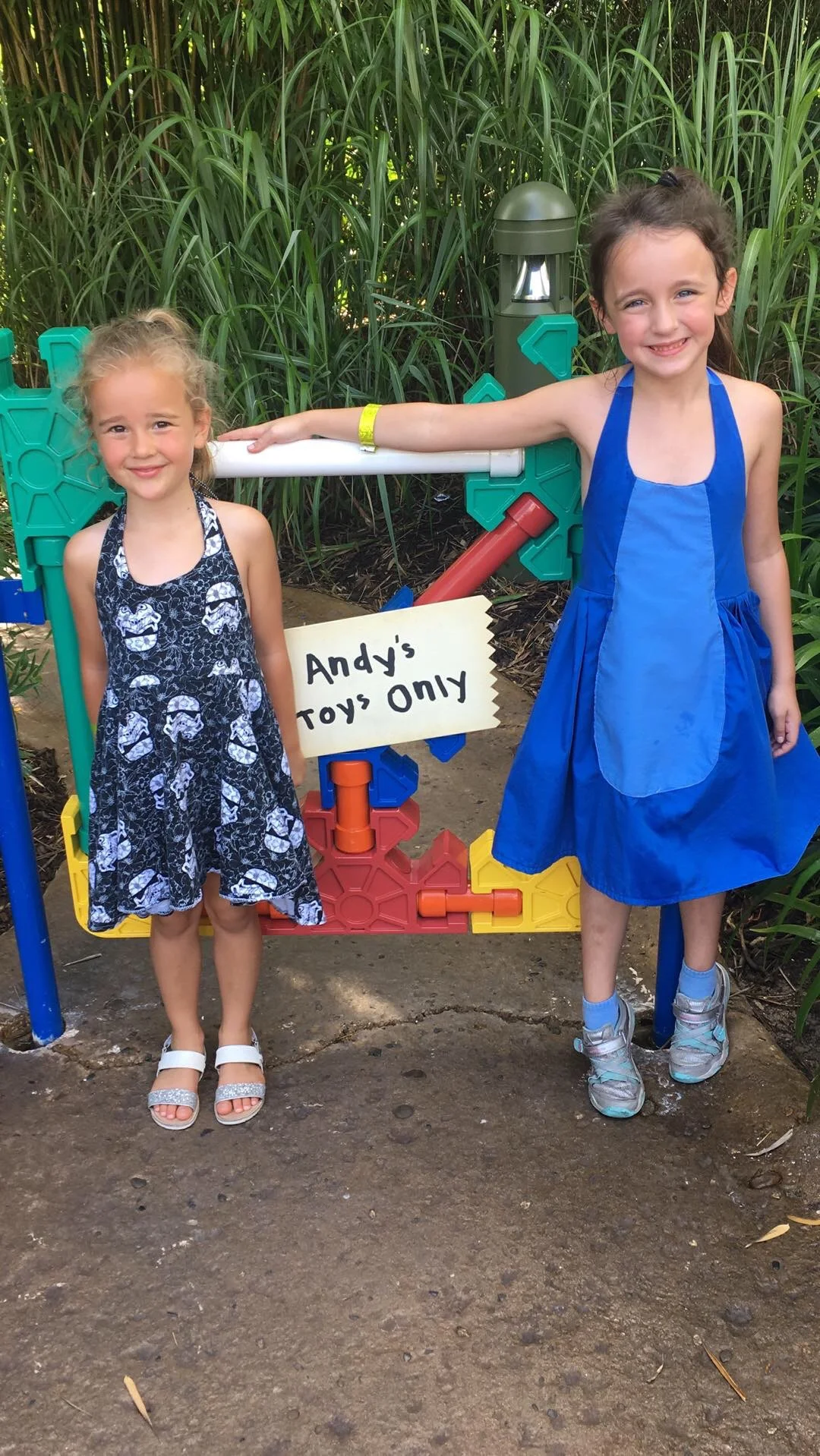 "Mommy, It says Andy's Cast Members Only!" Pretty much...