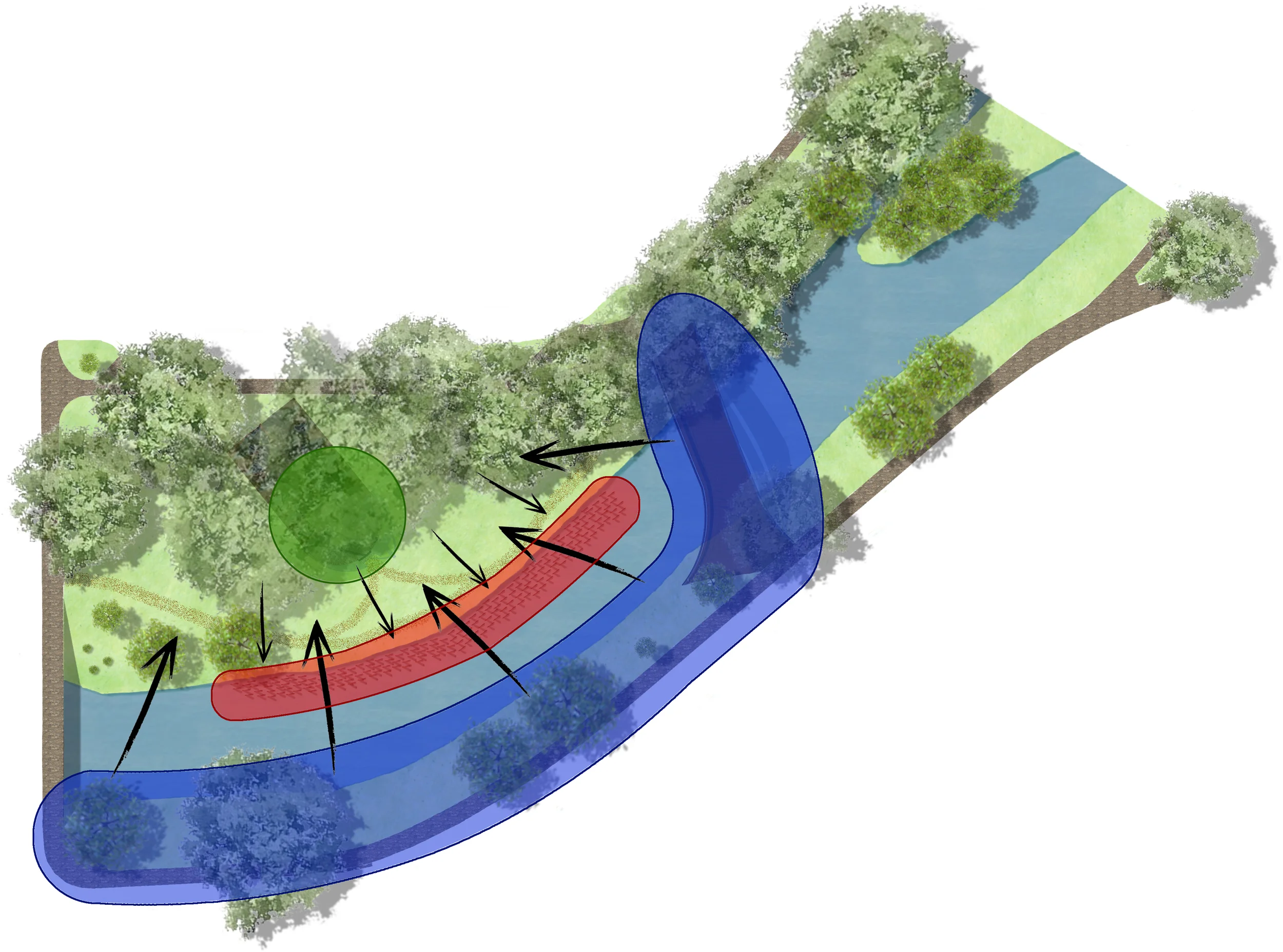 Brug geeft bezoekers de mogelijkheid een keuze te maken om de herdenkingsplek intiem of juist van verder af te beleven