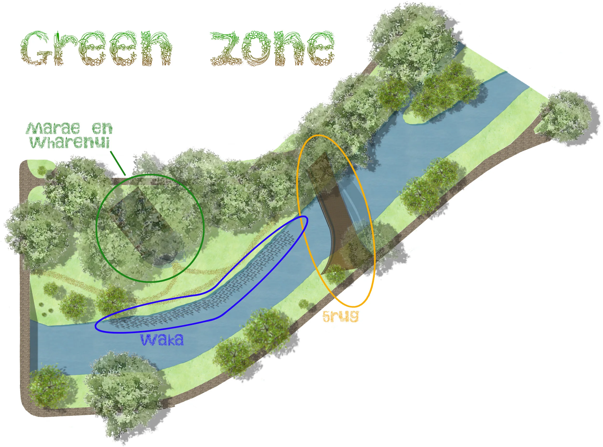 Plattegrond van de Green Zone
