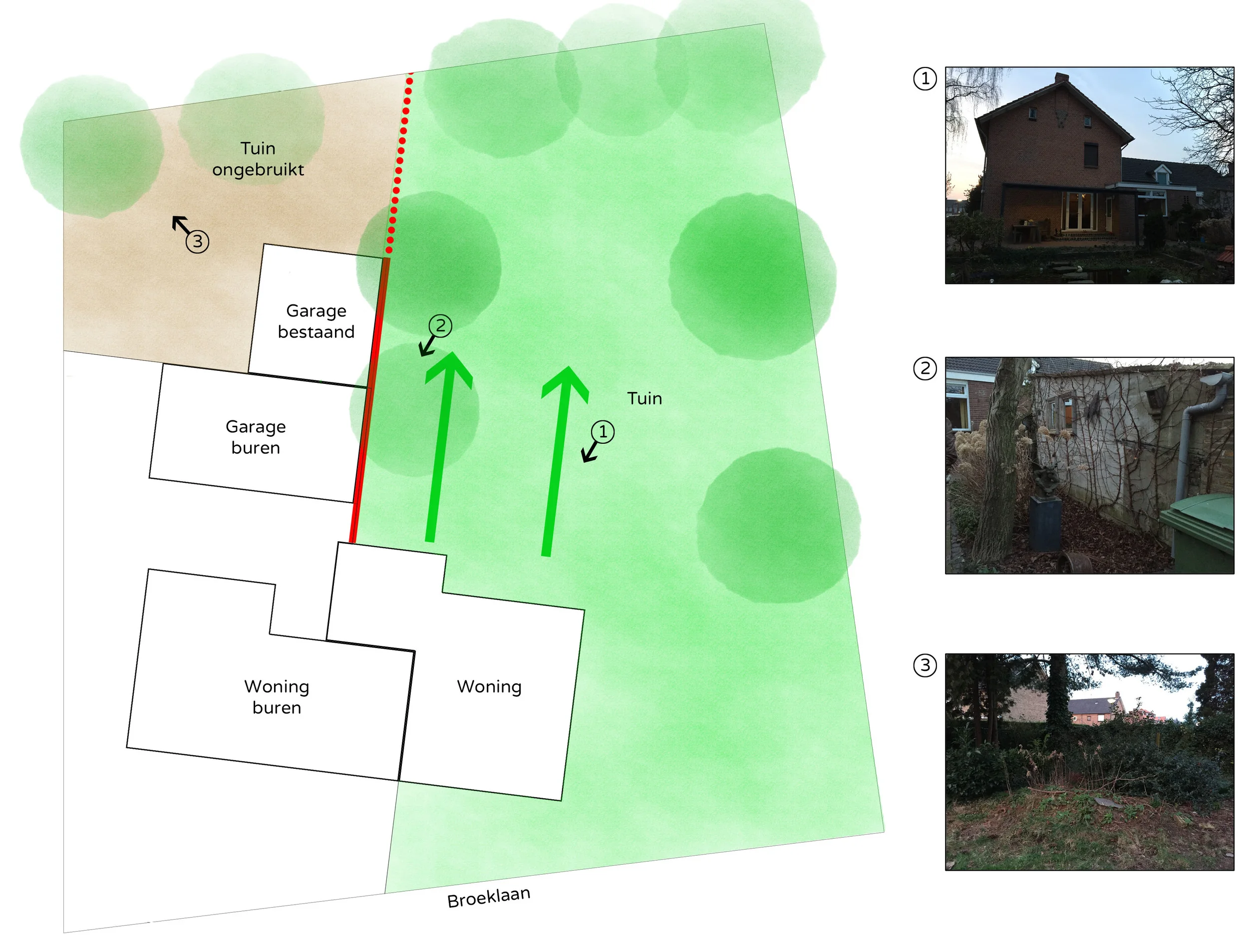 Afbeelding 1, interpretatie bestaande situatie (klik op afbeelding voor vergroting)