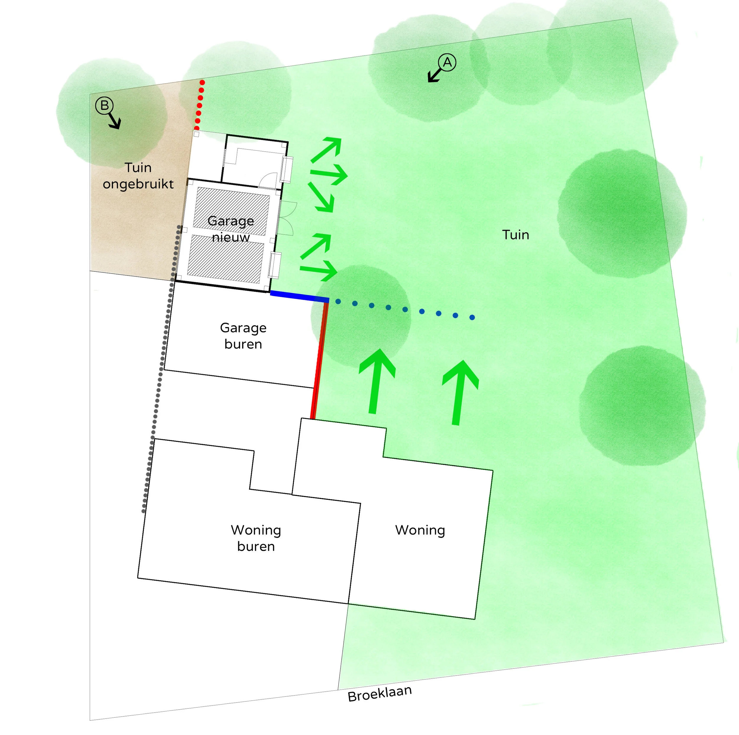 Afbeelding 2, concept ontwerp nieuwe garage (klik op afbeelding voor vergroting)